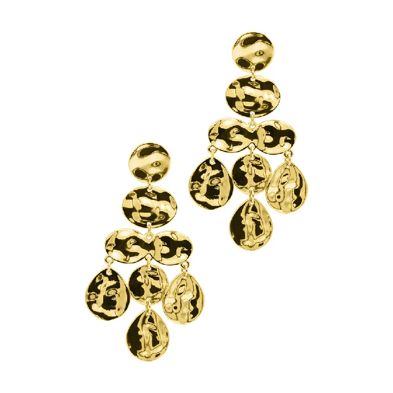 14k Gold Plated Cascade Earrings