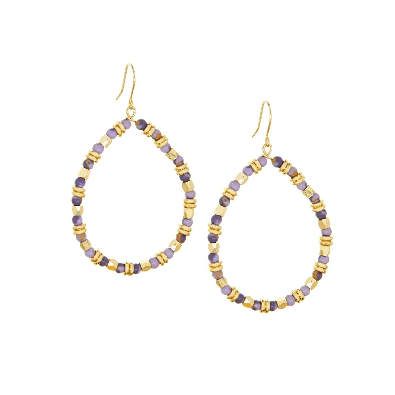 beaded teardrop earring