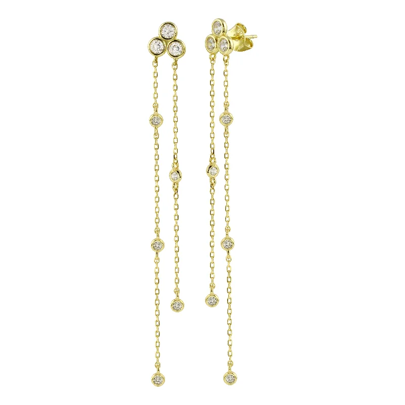 Bezel DBY Chain Earrings