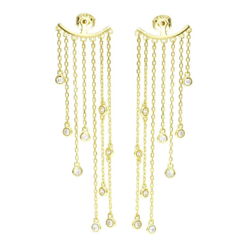 Bezel Fringe Earring Backs