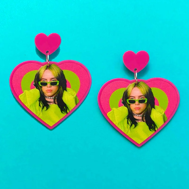 Billie Heart Drop Earrings