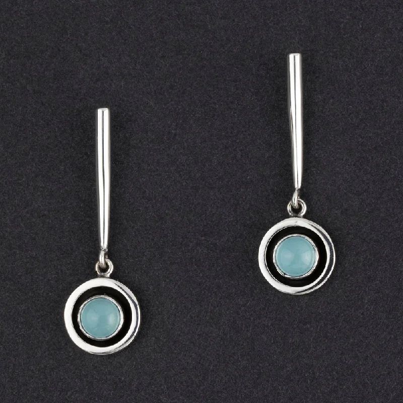 Sterling Silver and Chalcedony Drop Earrings