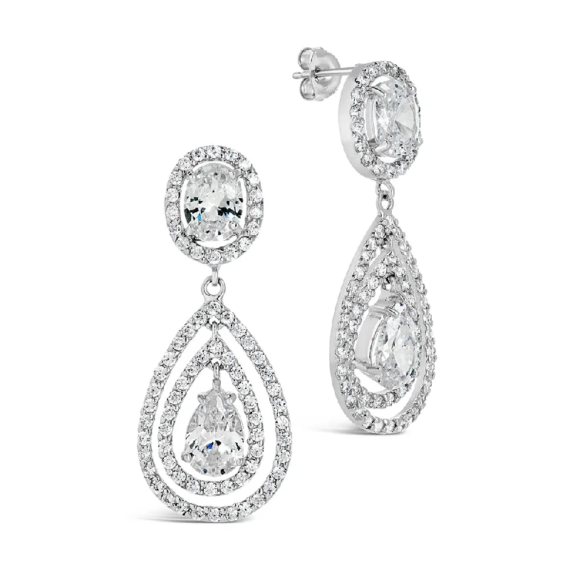 Cheyenne CZ Drop Stud Earrings