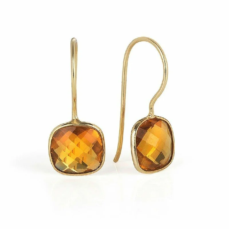 Citrine Earrings | Gold