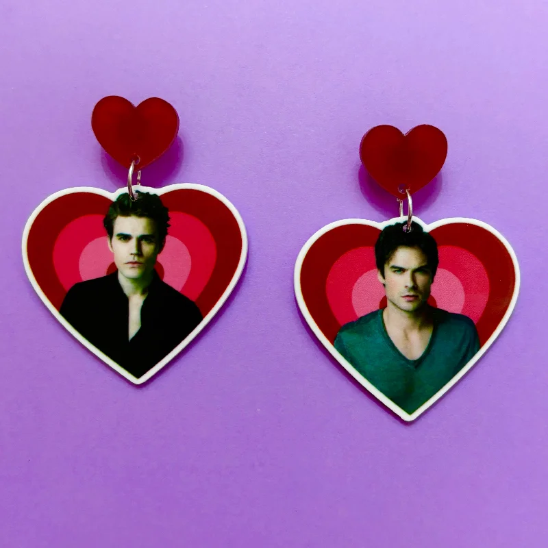 Damon & Stefan Vampire Diaries Drop Earrings