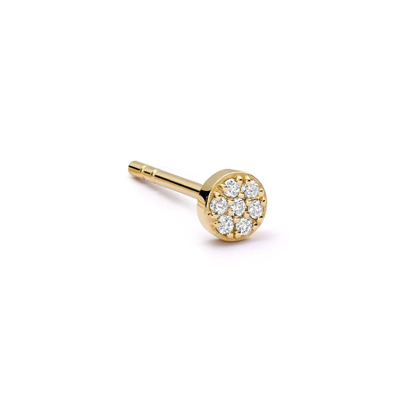 Estée Lalonde Fine Diamond Sun Stud Earring 14ct Solid Gold