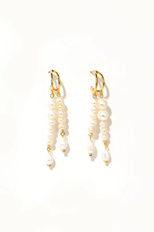 Evadne Waterfall Pearl Drop Earrings