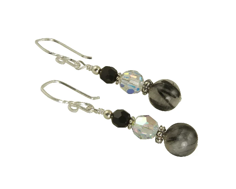 Fancy Quartz Gemstone Beaded Earrings