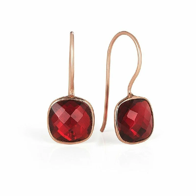 Garnet Earrings | Rose Gold