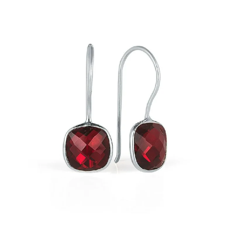 Garnet Earrings | Silver