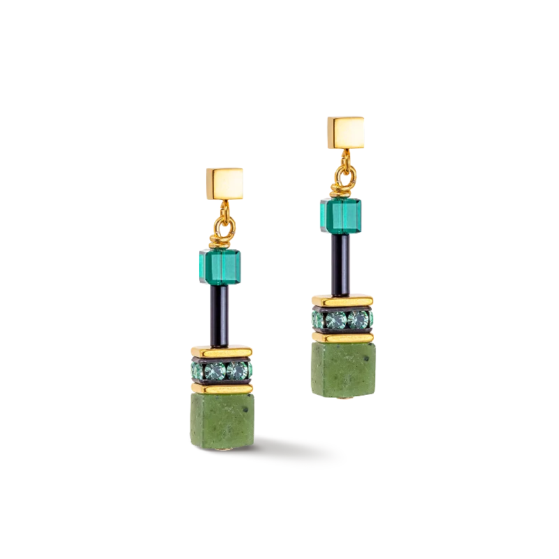 GeoCUBE® Iconic Precious earrings green