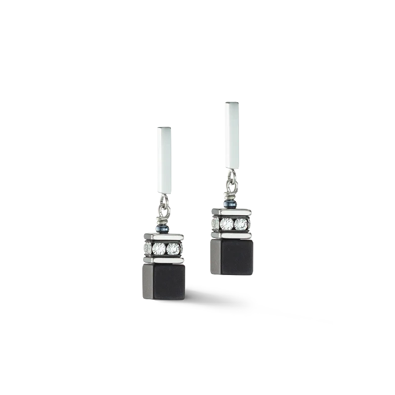 GeoCUBE® Iconic Precious Onyx earrings onyx crystal-black