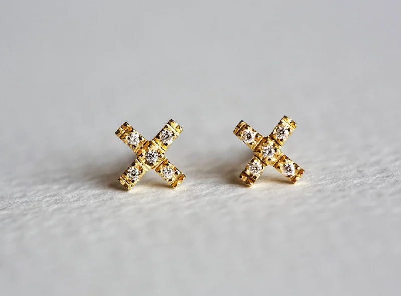 Gold & Diamond Earrings