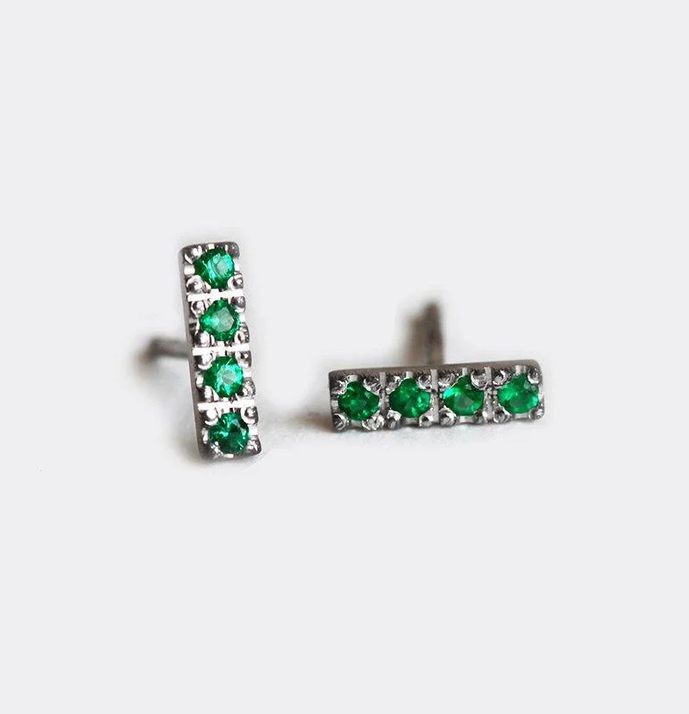 Artemis Emerald Stud Earrings