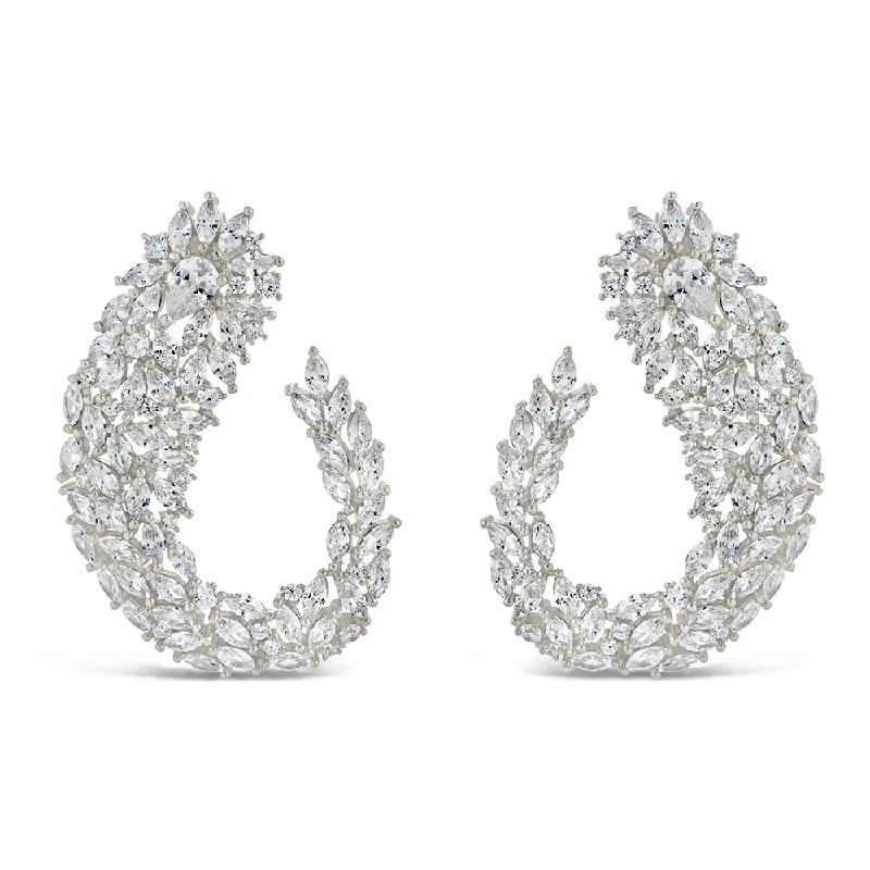 Gwen CZ Statement Drop Earrings