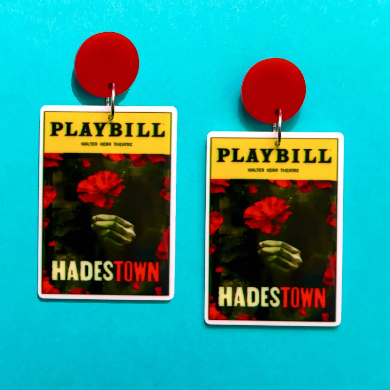 Hadestown Playbill Drop Earrings