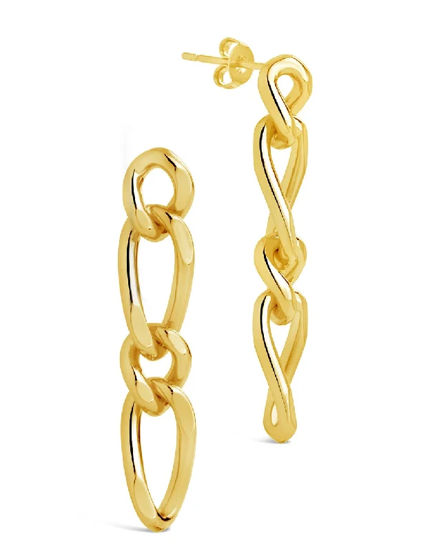 Jacqueline Chain Drop Stud Earrings