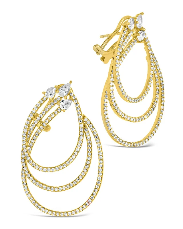 Kaia CZ Statement Drop Earrings