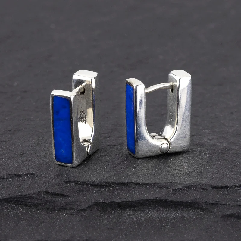 Lapis Lazuli Hoop Earrings