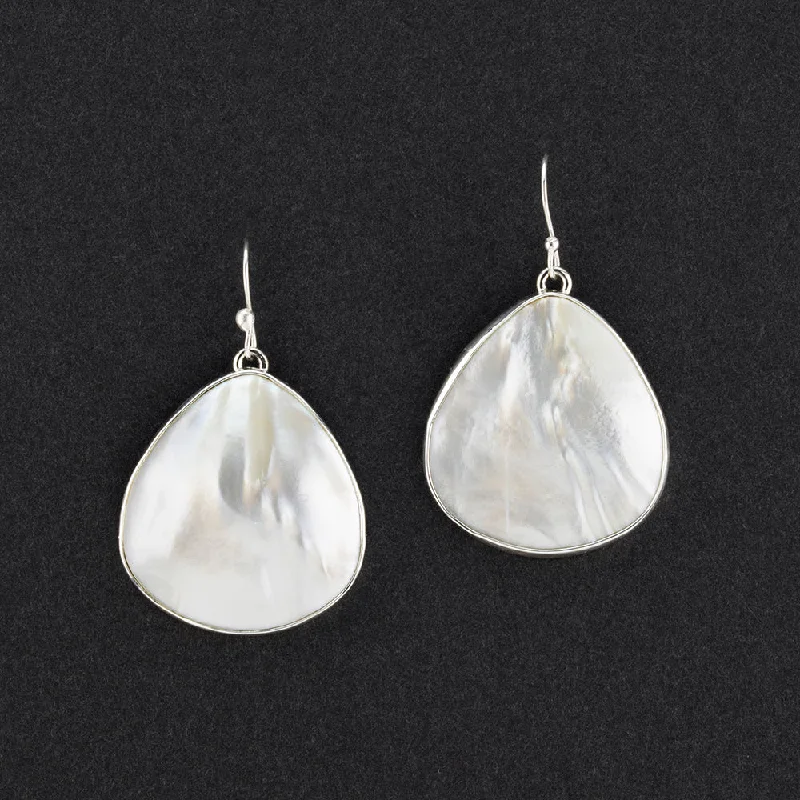 Large Mother of Pearl Drop Earrings