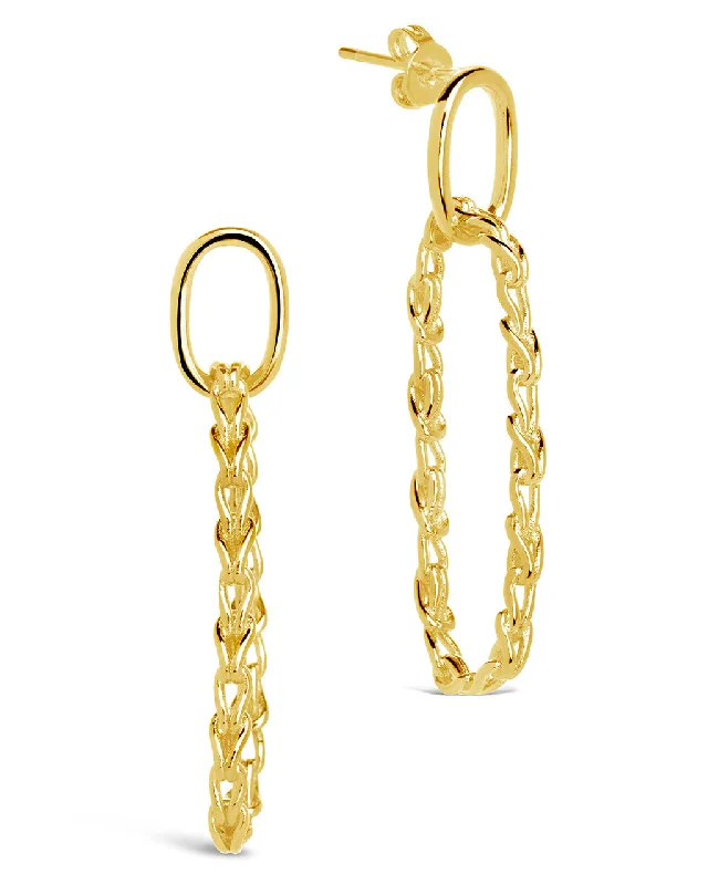 Layney Interlocking Chain Drop Earrings