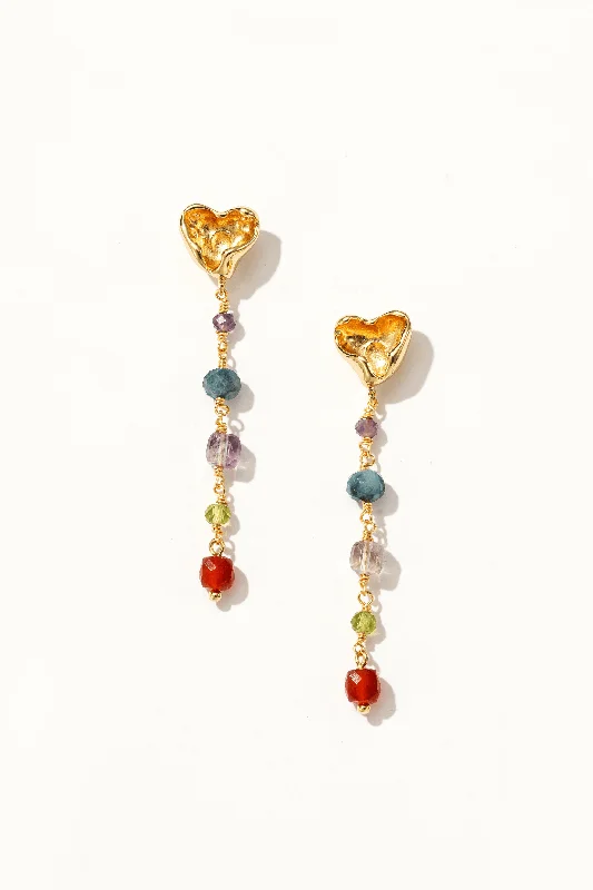 Leilani Tiered Gemstone Drop Earrings