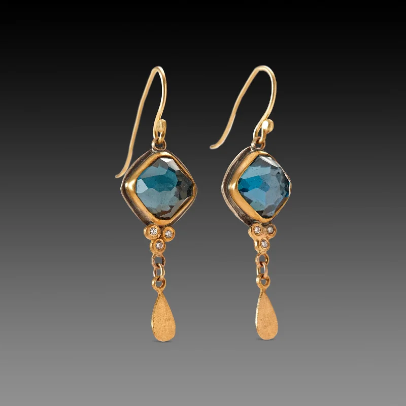 London Blue Topaz Drop Earrings