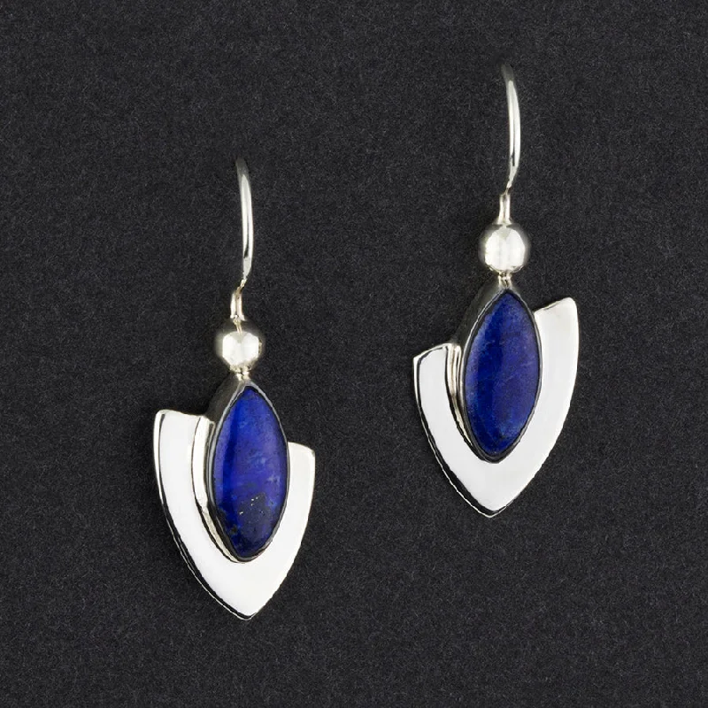 Lapis Lazuli Marquise Drop Earrings