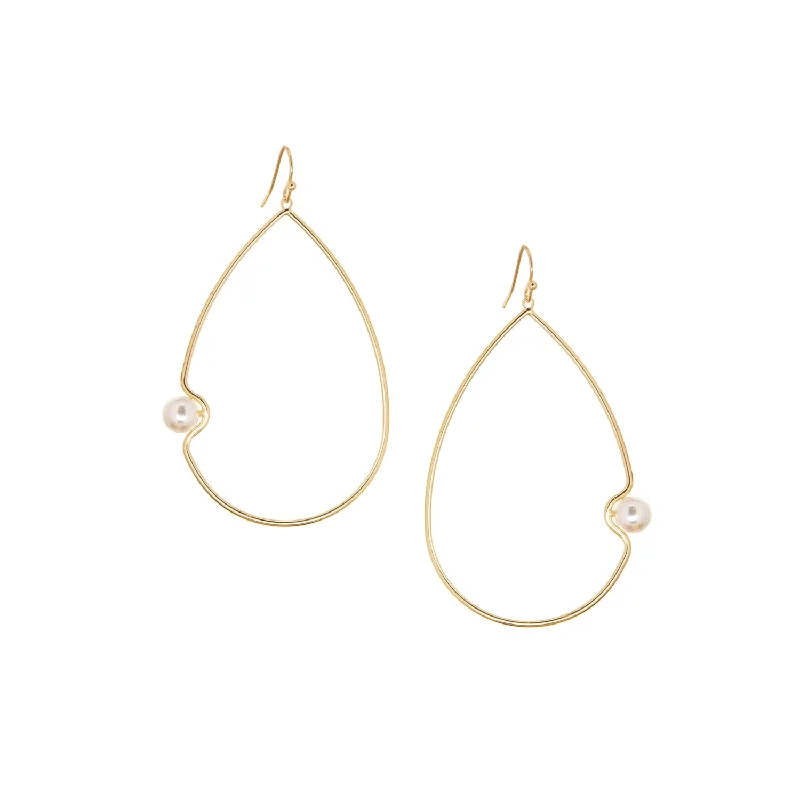 pearl inset teardrop earring