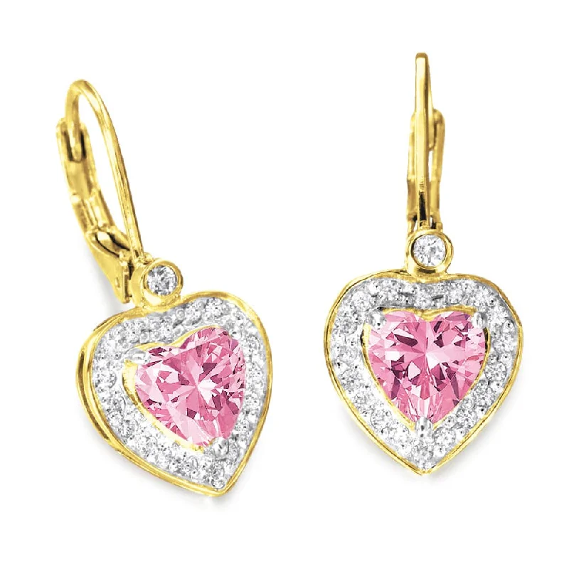 Pink Captivated Hearts Earrings