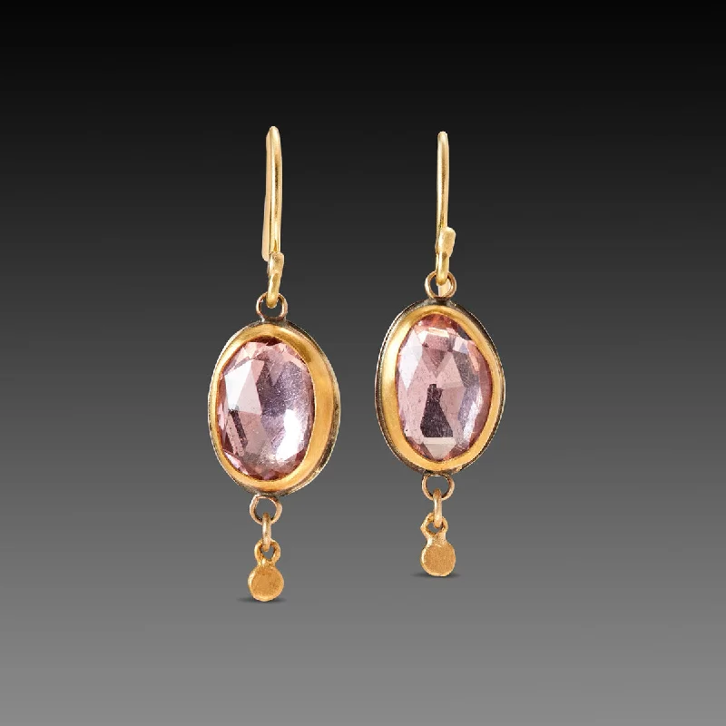 Pink Tourmaline Earrings