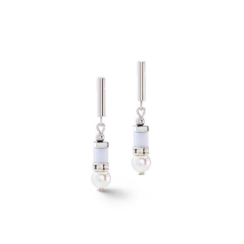 Precious Fusion Offset earrings silver-ice blue