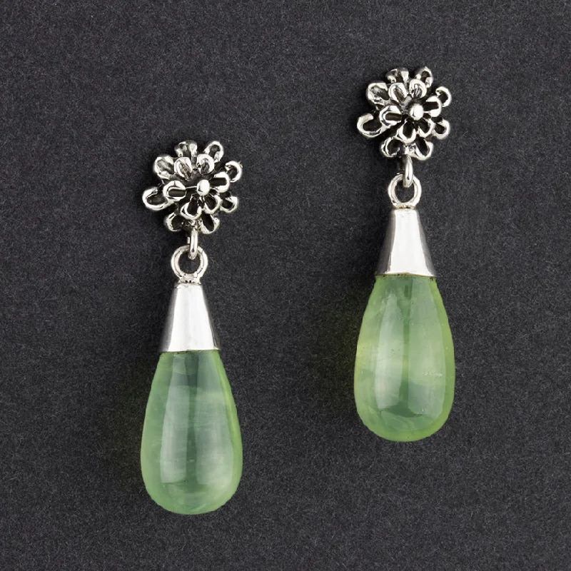 Prehnite Drop Earrings