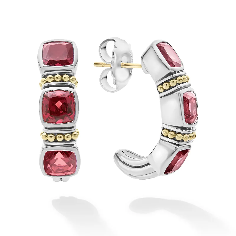 Rittenhouse Rhodolite Garnet Hoop Earrings