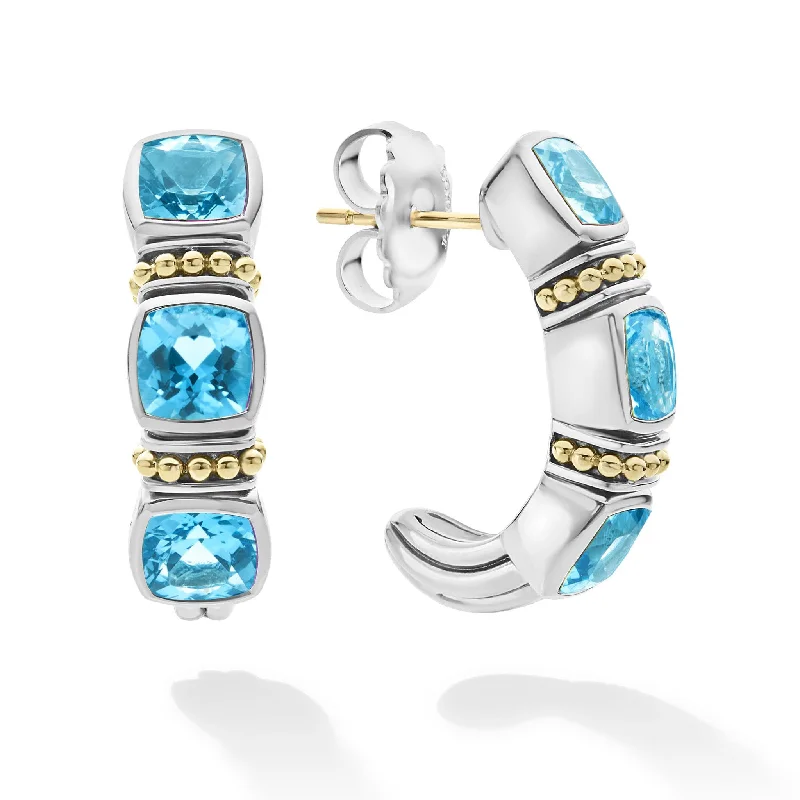 Rittenhouse Swiss Blue Topaz Hoop Earrings