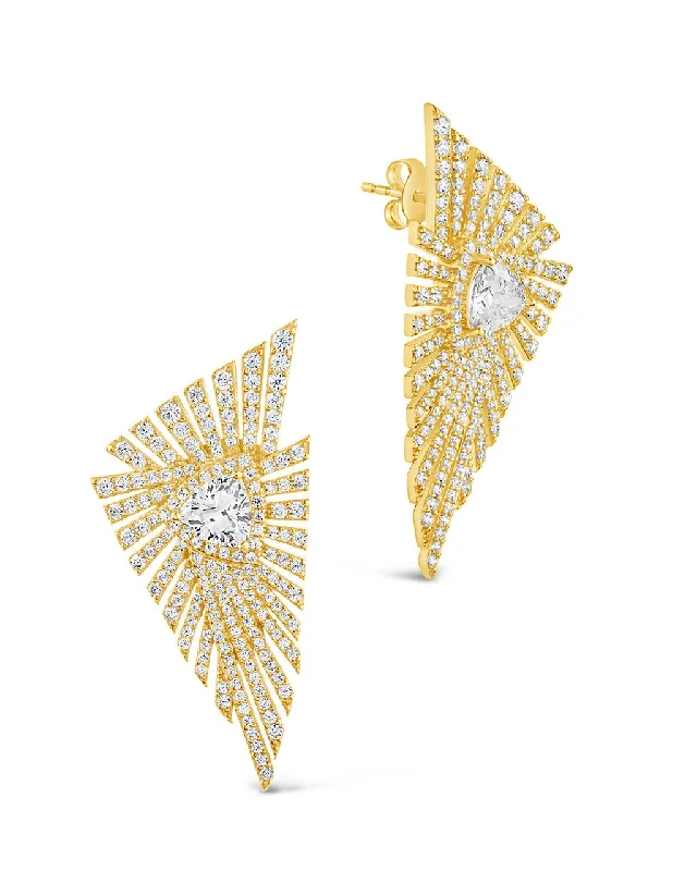 Rosanne CZ Statement Stud Earrings