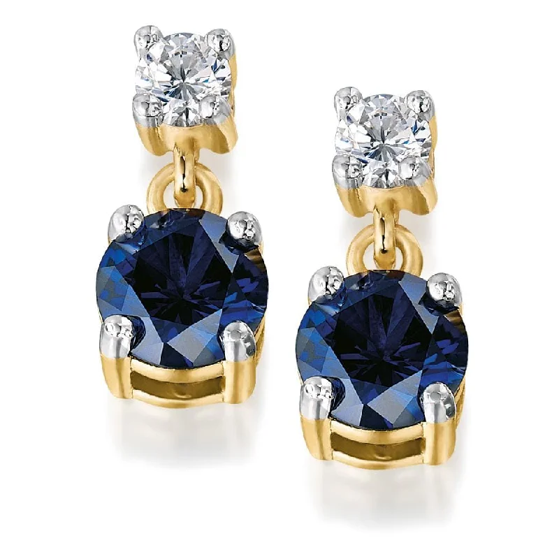 Tru-Sapphire Elliptical Earrings