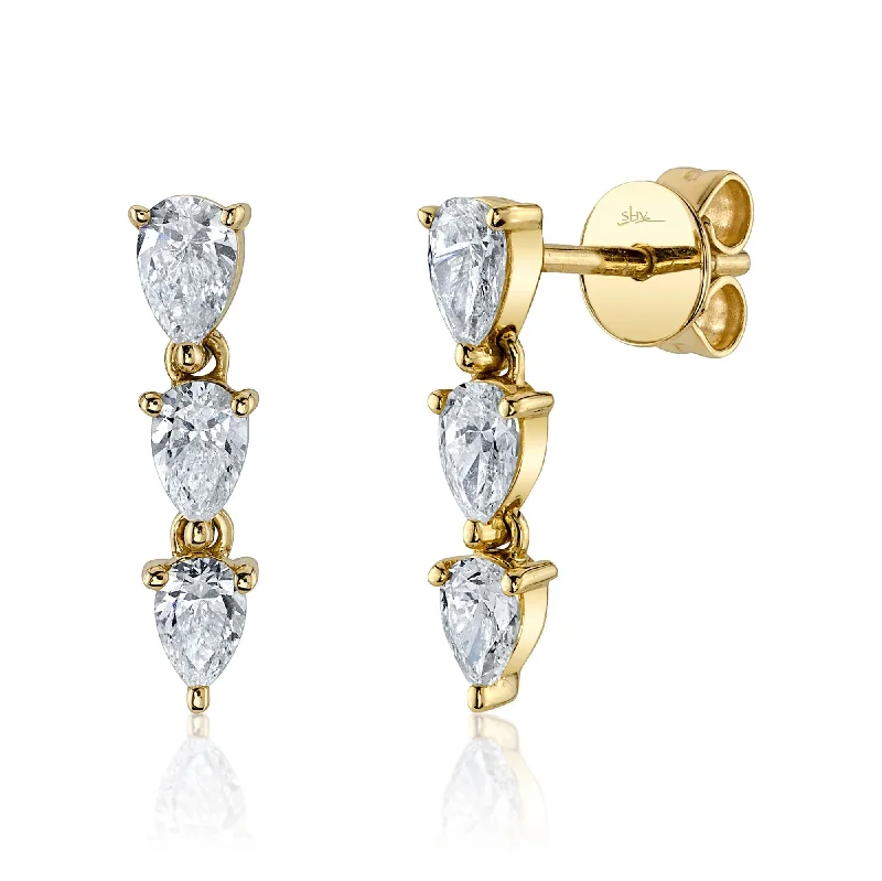 0.83CT DIAMOND PEAR EARRING