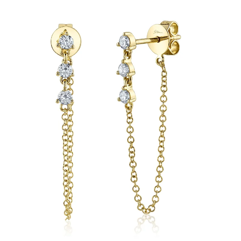 0.29CT DIAMOND CHAIN EARRING