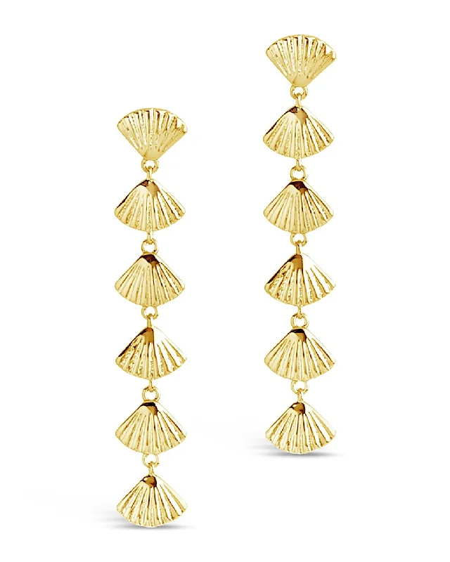 Scallop Shell Drop Earrings