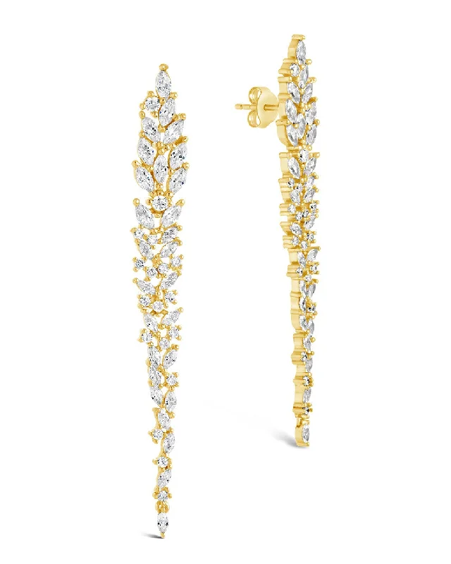 Shay CZ Linear Drop Earrings