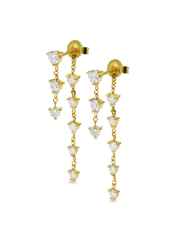 Starstruck Yellow Gold Drop Earrings