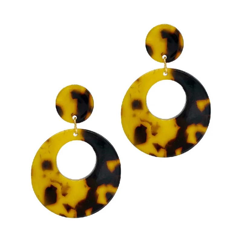 Tortoise Shell Drop Earrings