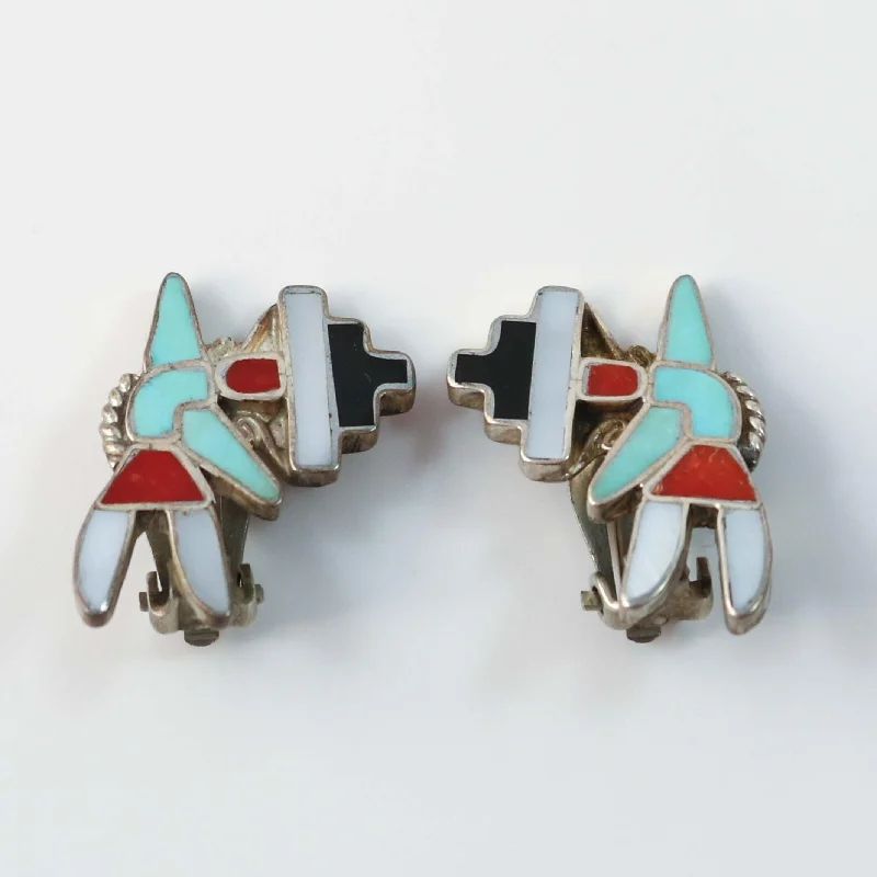 1960s Rainbow Man Clip Earrings