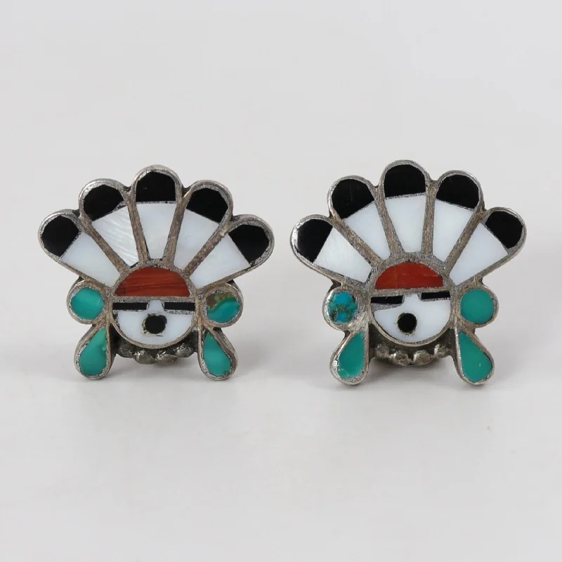 1960s Sunface Clip Earrings