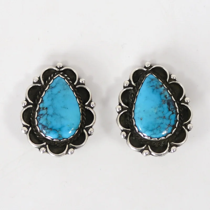 1960s Turquoise Clip Earrings