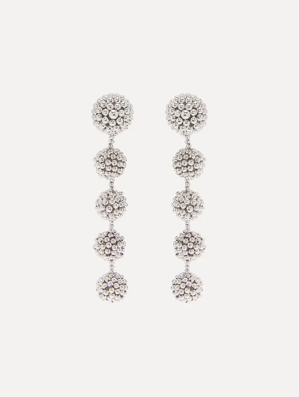 Beaded Sphere Clip-On Earrings