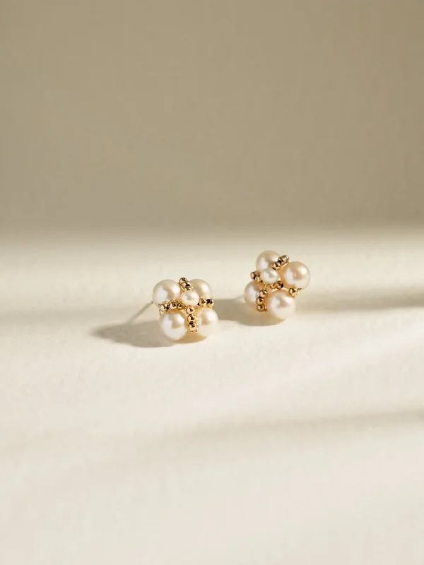 Embellished Series Lucky Clover Ear Clip Ear Studs