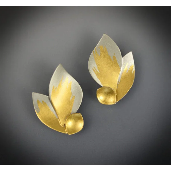 Golden Flame Clip Earring