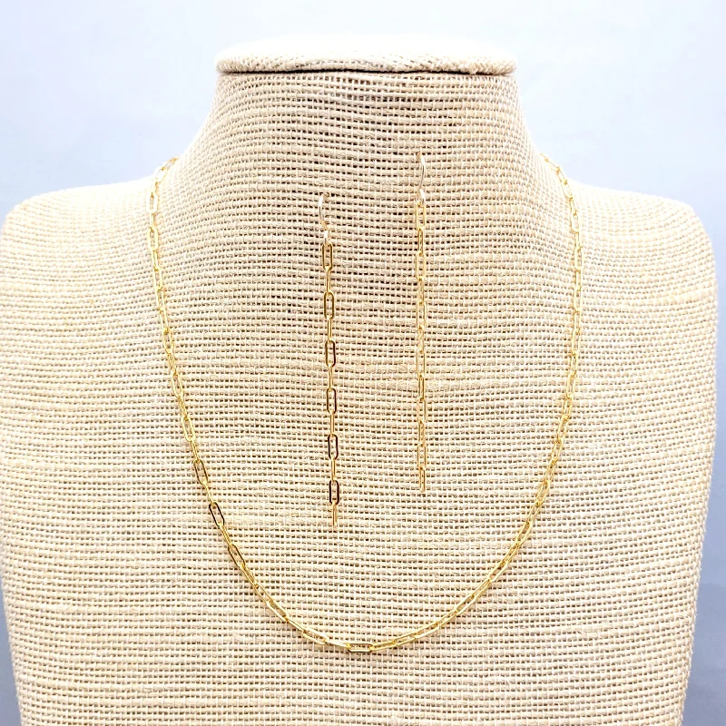 Small Gold Filled Paperclip Chain Collection